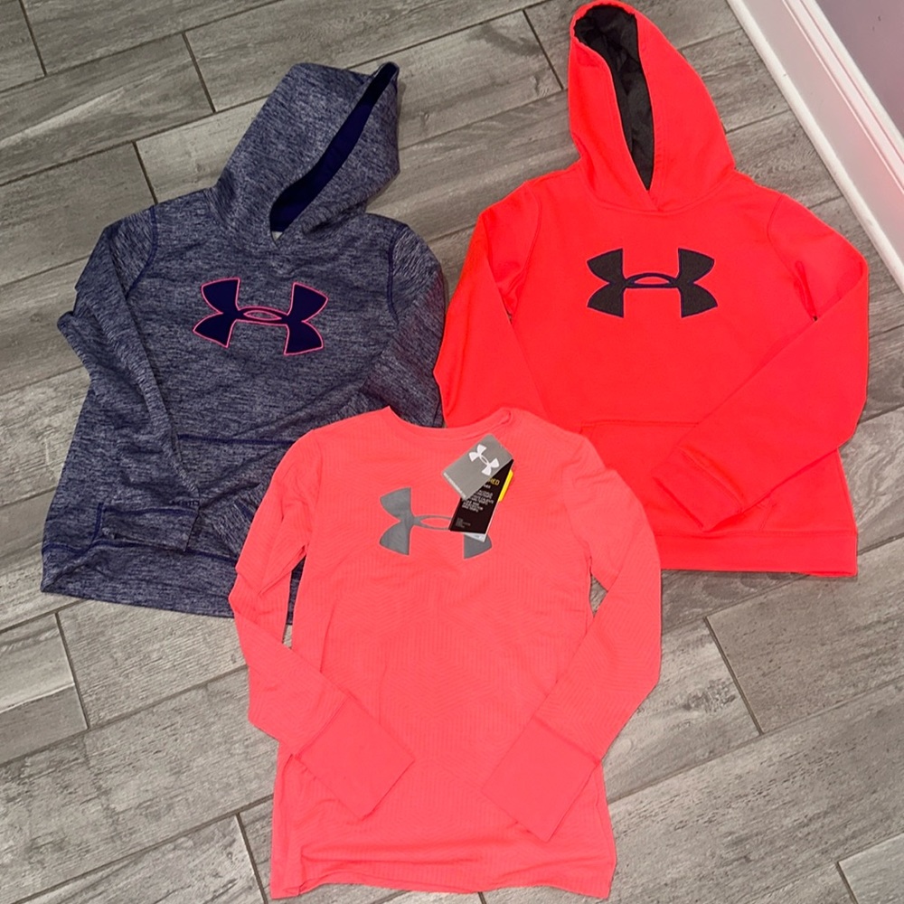 EUC/NWT Girls Under Armour Hoodie & Shirt lot